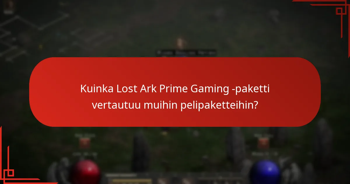 Milloin Lost Ark Prime Gaming -paketti on saatavilla?