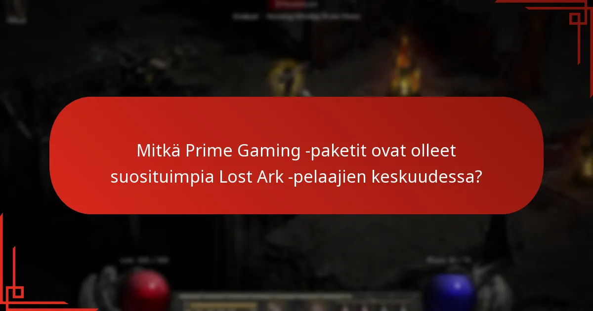 Mitkä Prime Gaming -paketit ovat olleet suosituimpia Lost Ark -pelaajien keskuudessa?